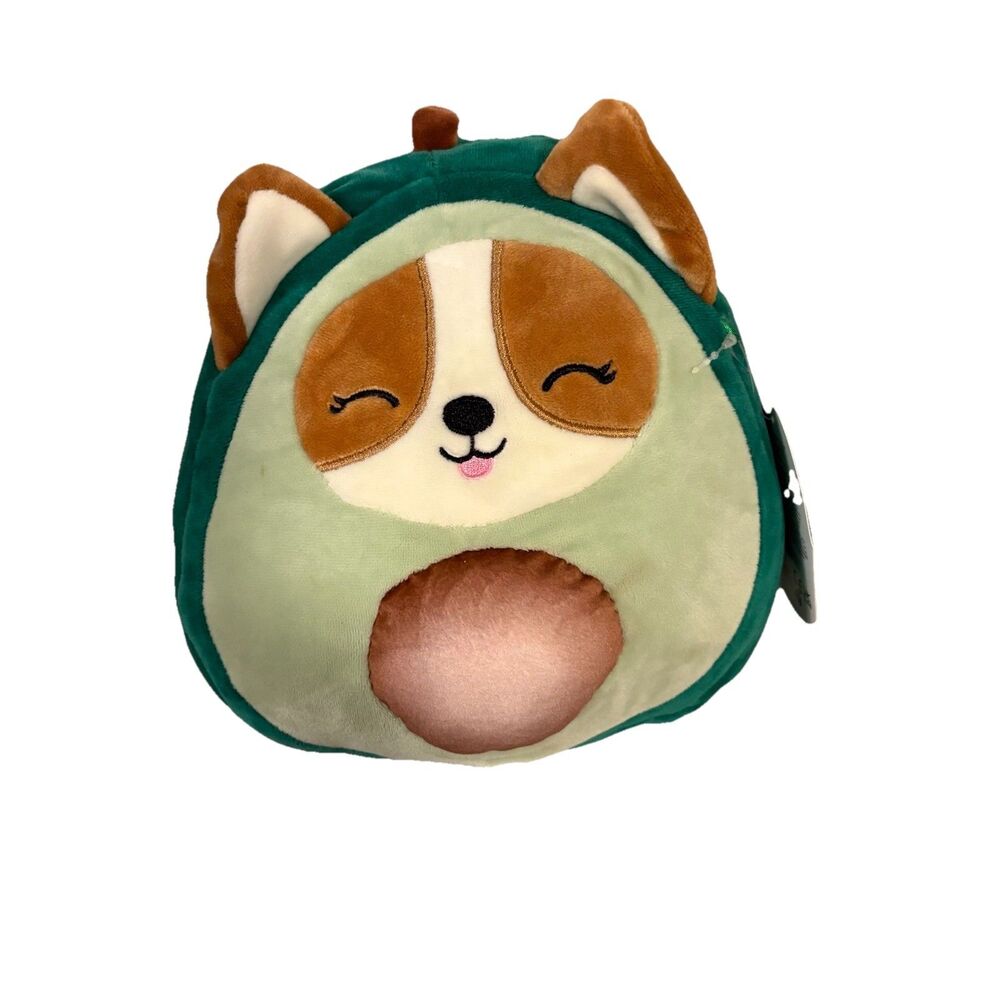 ❤️ Squishmallows 8 Regina The Corgi In Avocado Costume 2021 Plush KellyToy NWT